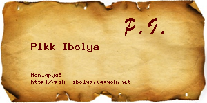 Pikk Ibolya névjegykártya